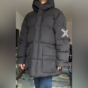 KENZO Black Sports long oversized down Parka, size XL/42